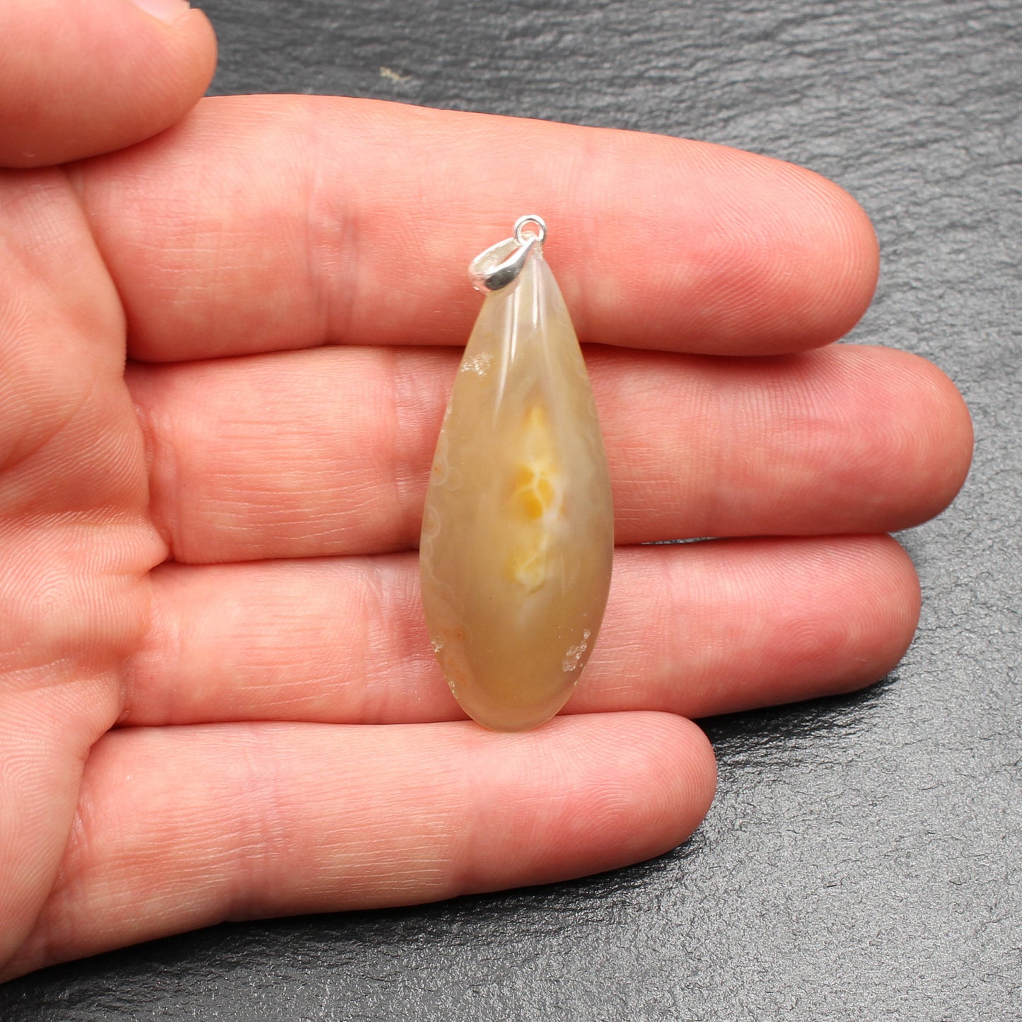 Agate Geode / Druse Pendant - Handmade