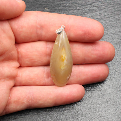 Agate Geode / Druse Pendant - Handmade
