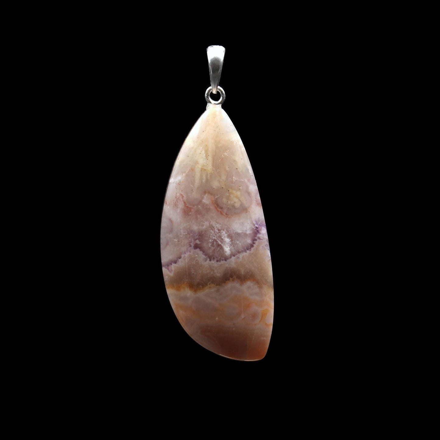 Schlottwitzer Achat Amethyst Anhänger - Handarbeit