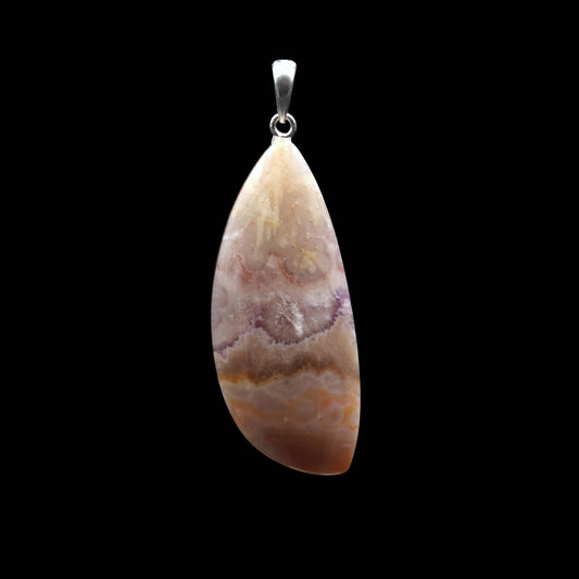 Schlottwitzer Achat Amethyst Anhänger - Handarbeit