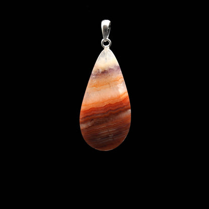 Schlottwitzer Achat Amethyst Anhänger - Handarbeit