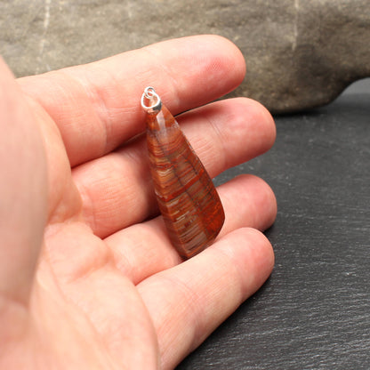 Schlottwitzer Achat Amethyst Anhänger - Handarbeit