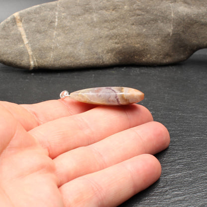 Schlottwitzer Achat Amethyst Anhänger - Handarbeit