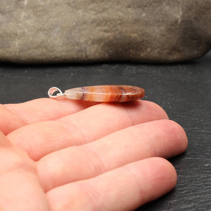 Schlottwitzer Achat Amethyst Anhänger - Handarbeit