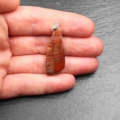 Schlottwitzer Achat Amethyst Anhänger - Handarbeit