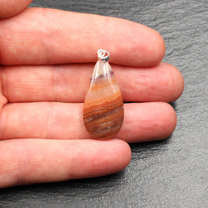 Schlottwitzer Achat Amethyst Anhänger - Handarbeit