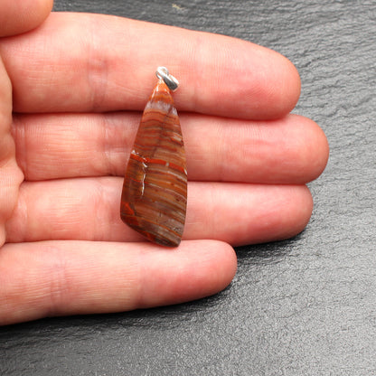 Schlottwitzer Achat Amethyst Anhänger - Handarbeit