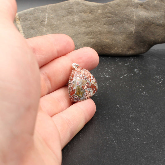 Achat / Jaspis Anhänger - Handarbeit