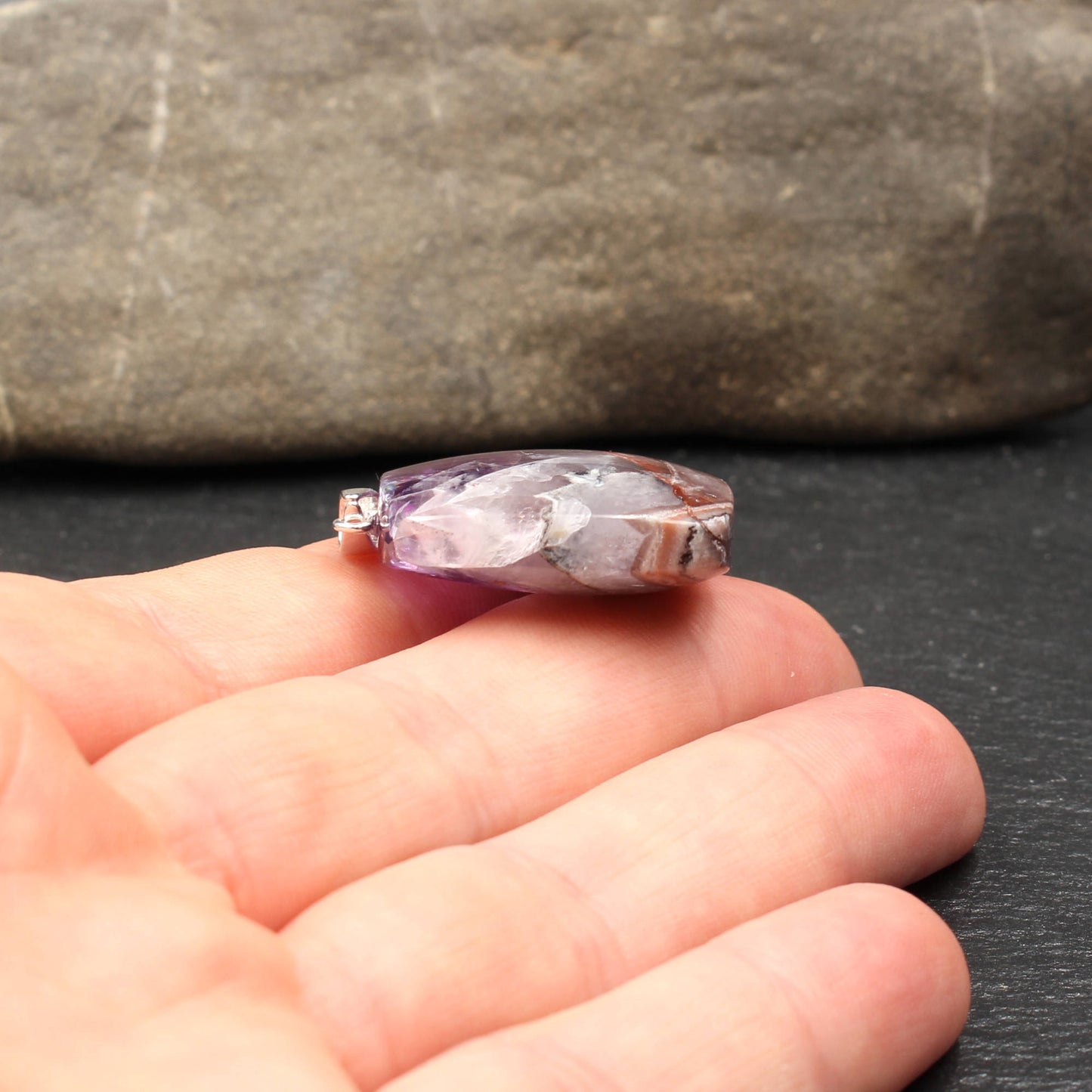 Schlottwitzer Amethyst Anhänger - Handarbeit