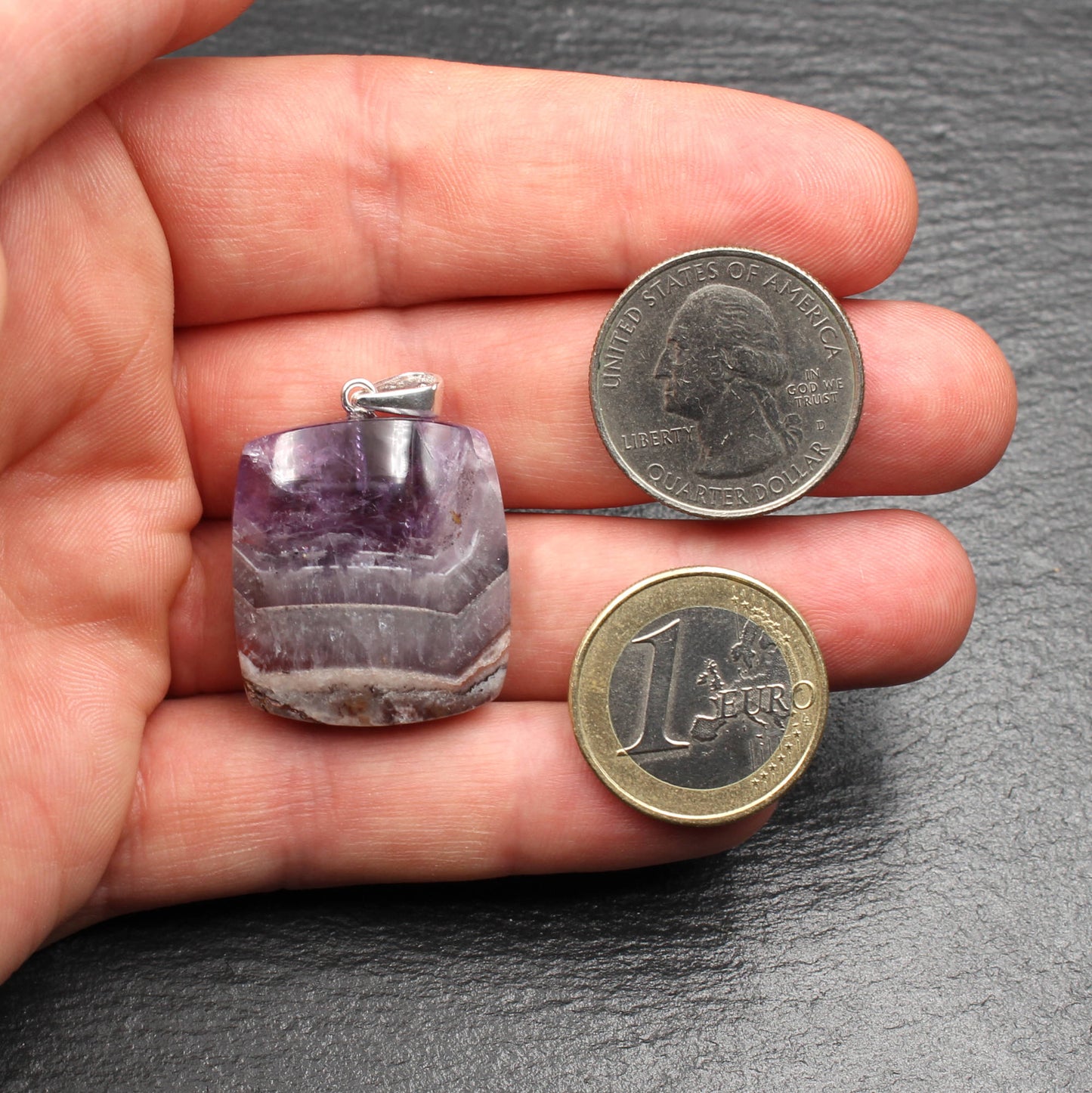 Schlottwitzer Amethyst Anhänger - Handarbeit