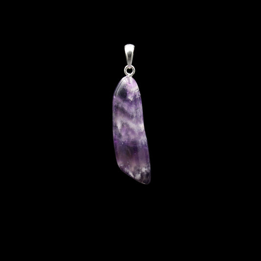 Chevron Amethyst Anhänger - Handarbeit
