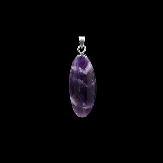 Chevron Amethyst Anhänger - Handarbeit
