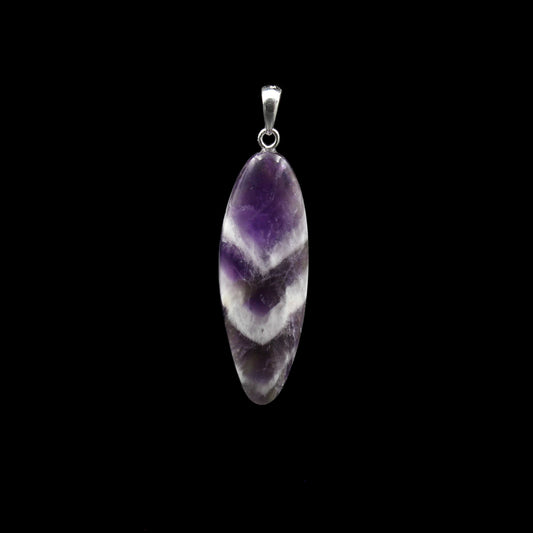 Chevron Amethyst Anhänger - Handarbeit