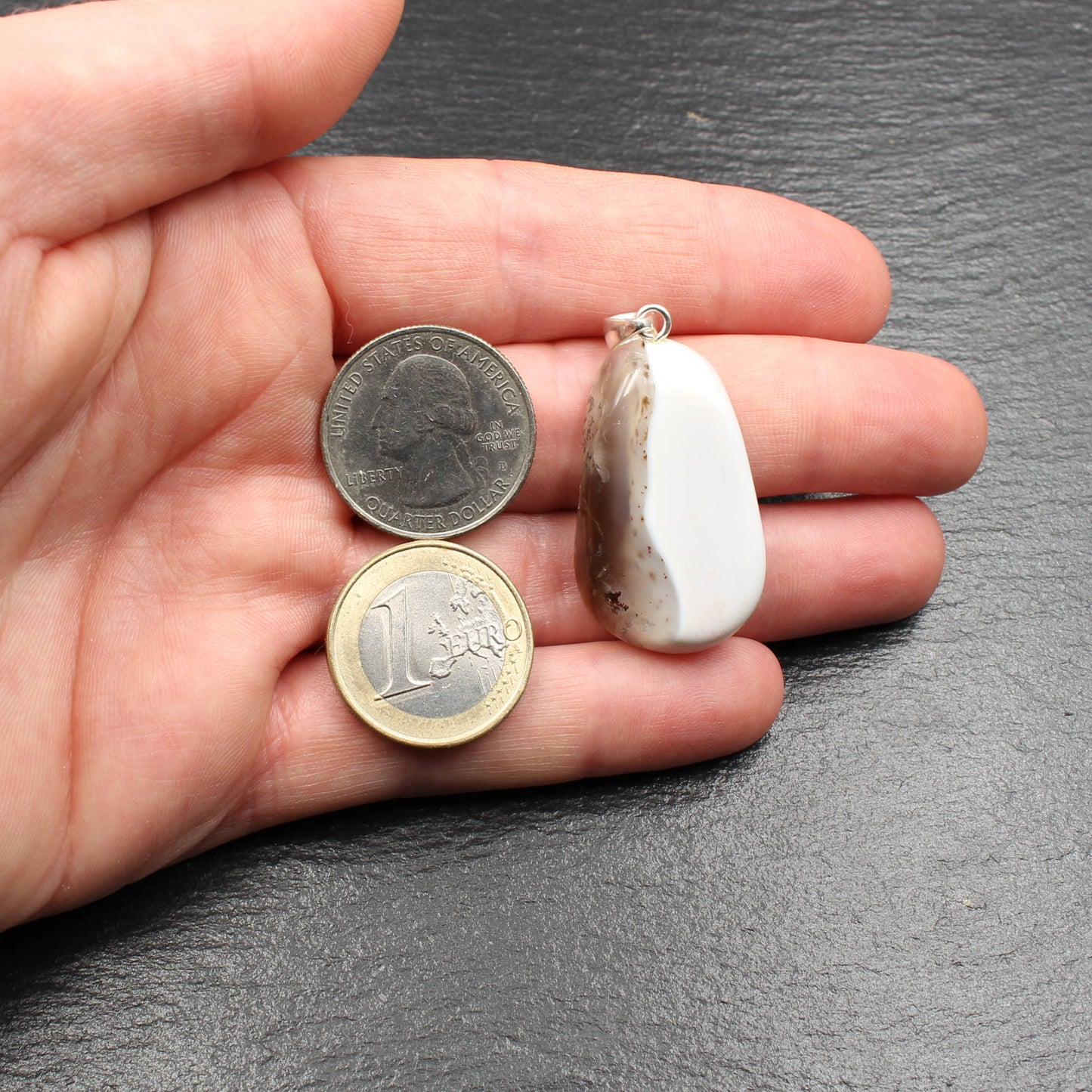 Botswana Agate Pendant - Handmade