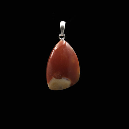 German Red Heligoland Flint Pendant - Handmade