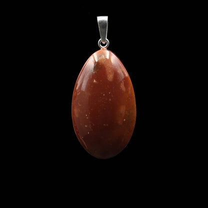 German Red Heligoland Flint Pendant - Handmade