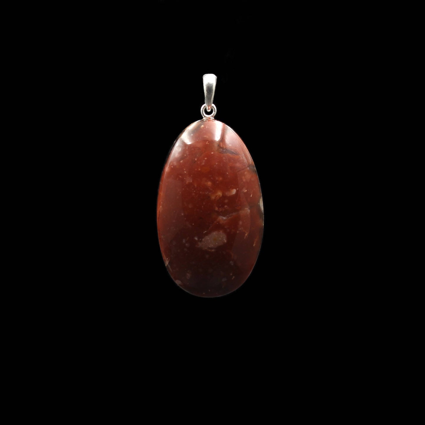 German Red Heligoland Flint Pendant - Handmade