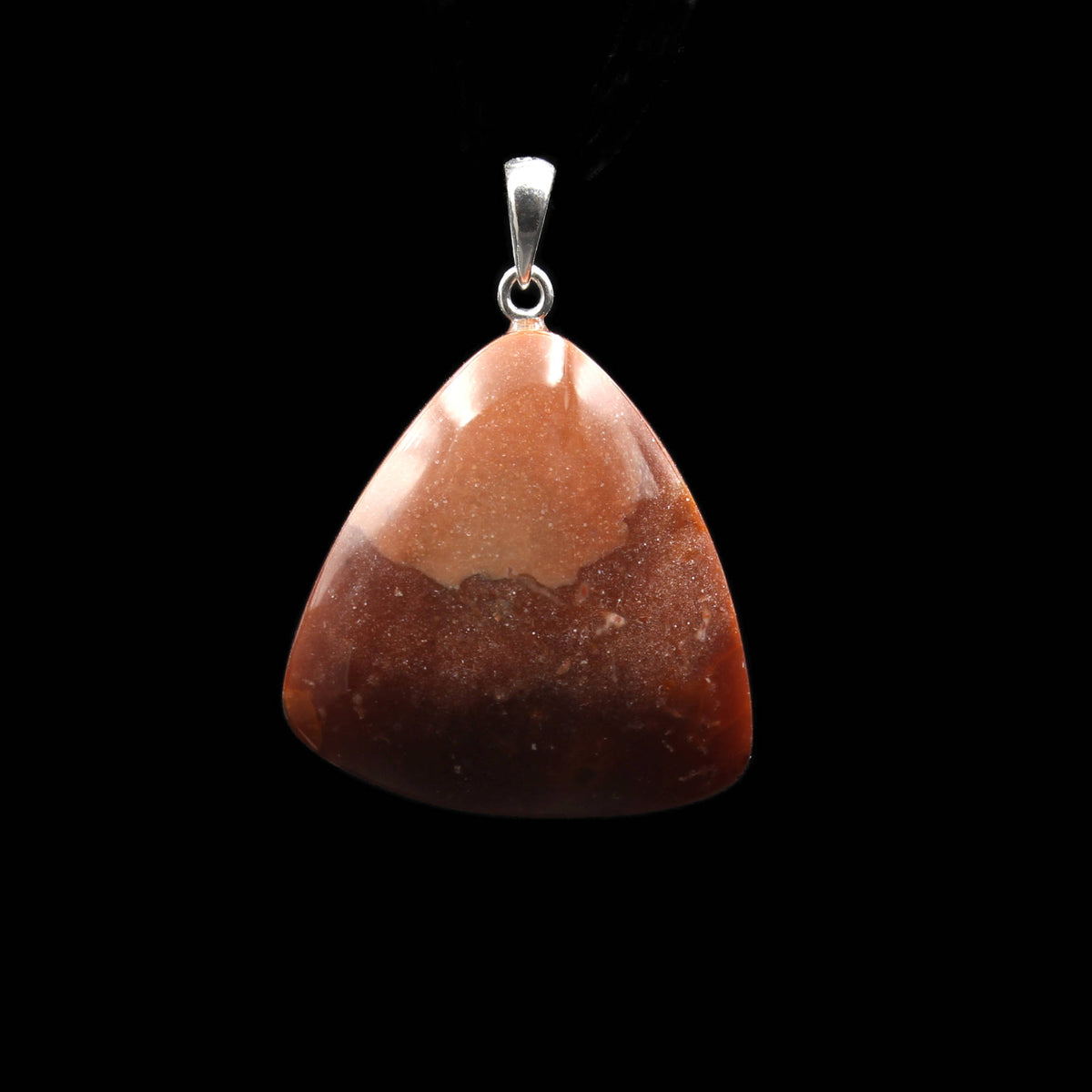 German Red Heligoland Flint Pendant - Handmade