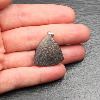 German Red Heligoland Flint Pendant - Handmade