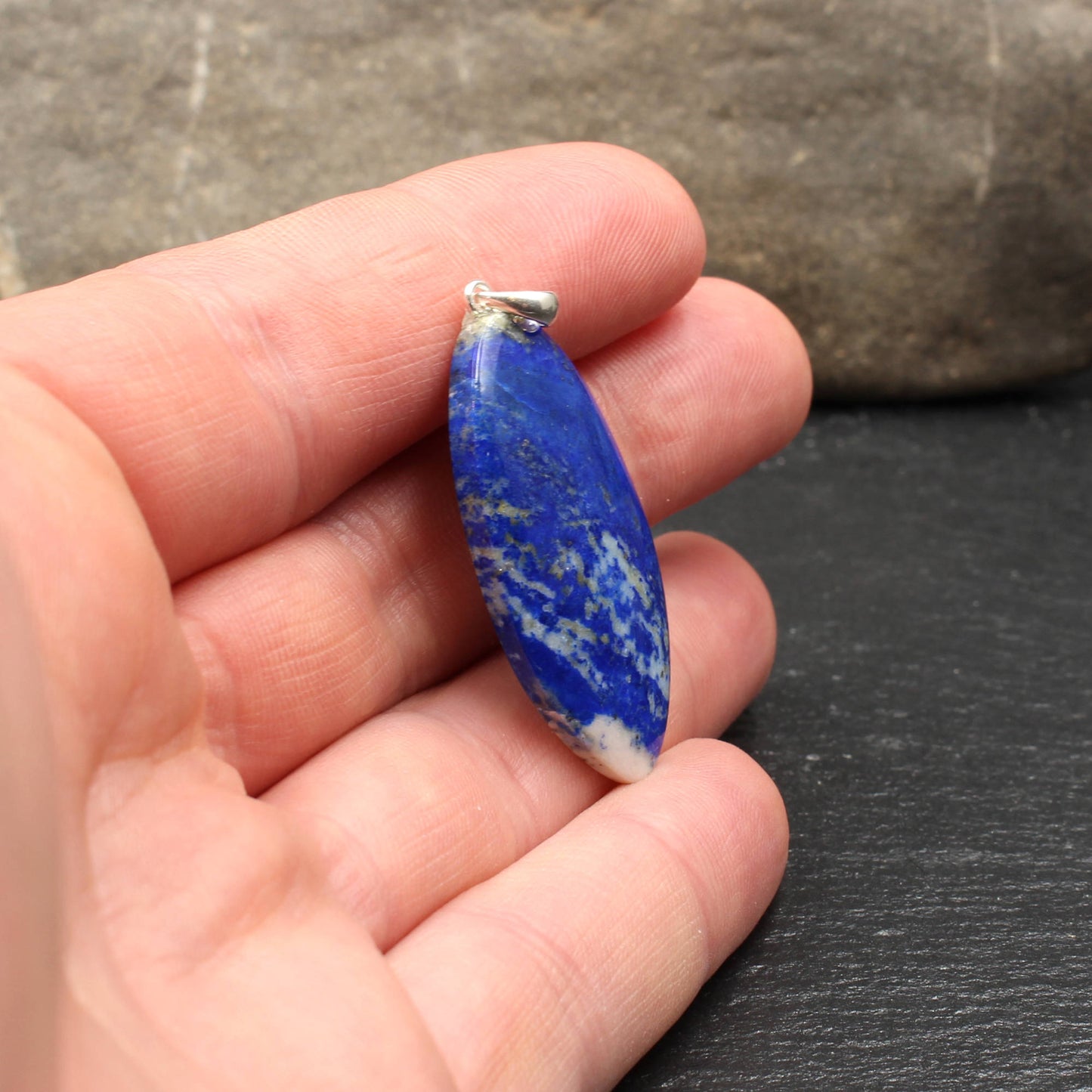 Lapis lazuli pendant - handmade
