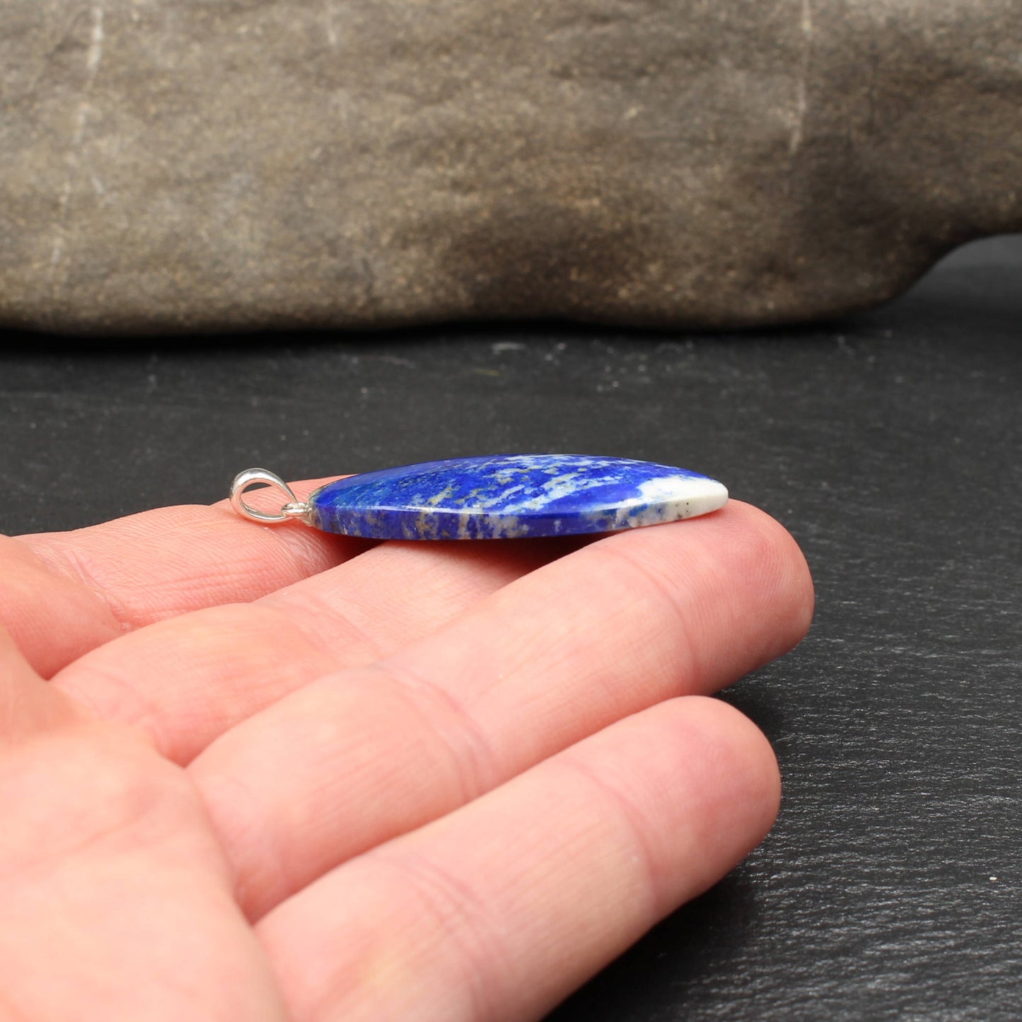 Lapis lazuli pendant - handmade