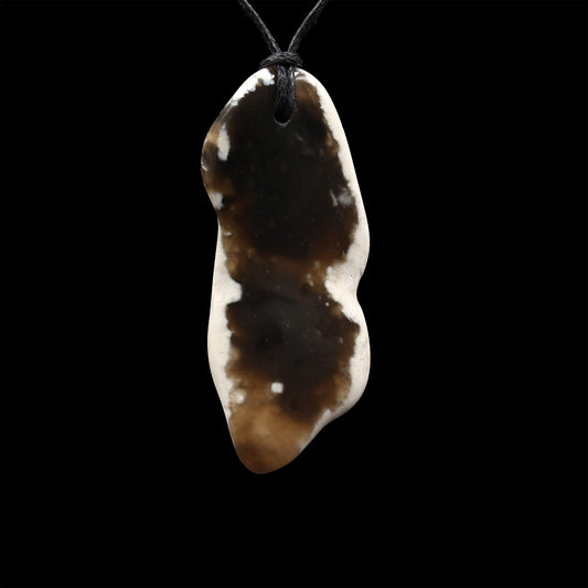 North Sea flint pendant - handmade