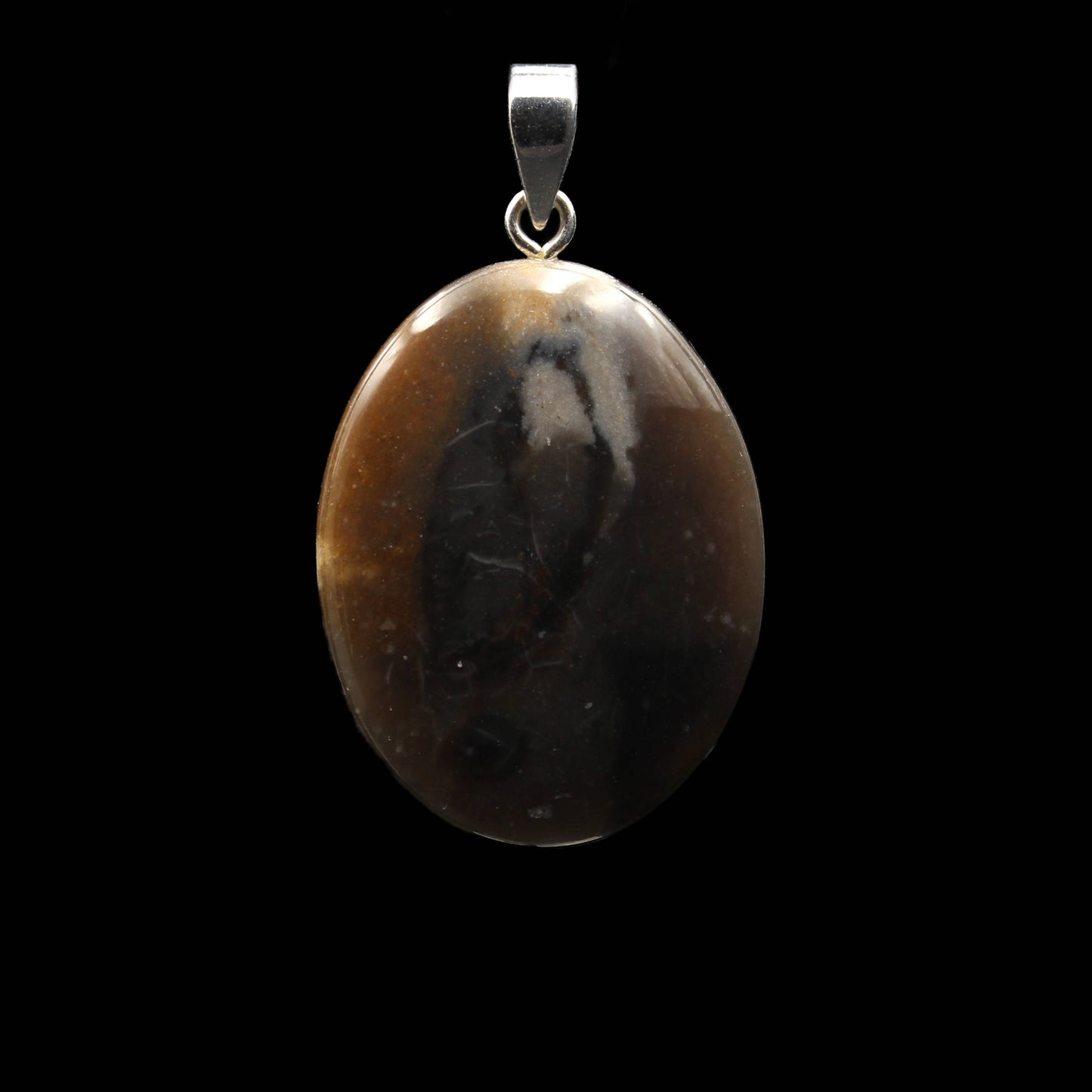 North Sea flint pendant - handmade