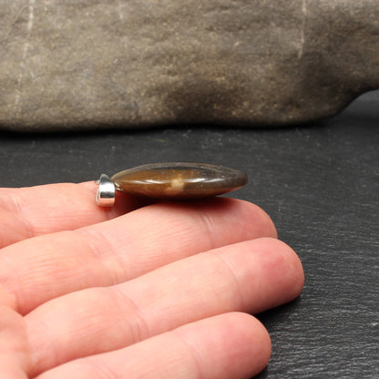 North Sea flint pendant - handmade