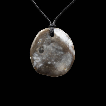 North Sea flint pendant - handmade