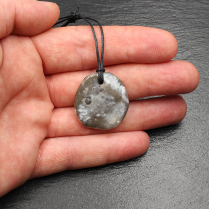 North Sea flint pendant - handmade