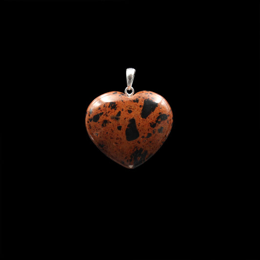 Mahagoni Obsidian Herzanhänger