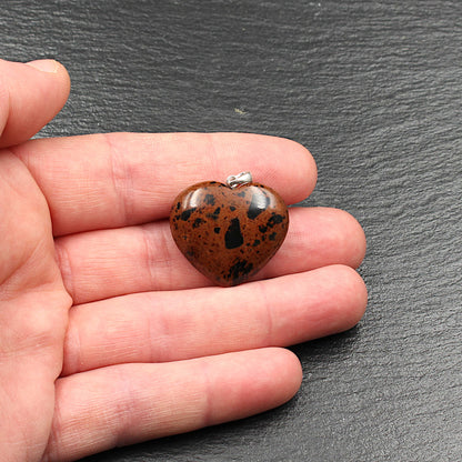 Mahagoni Obsidian Herzanhänger