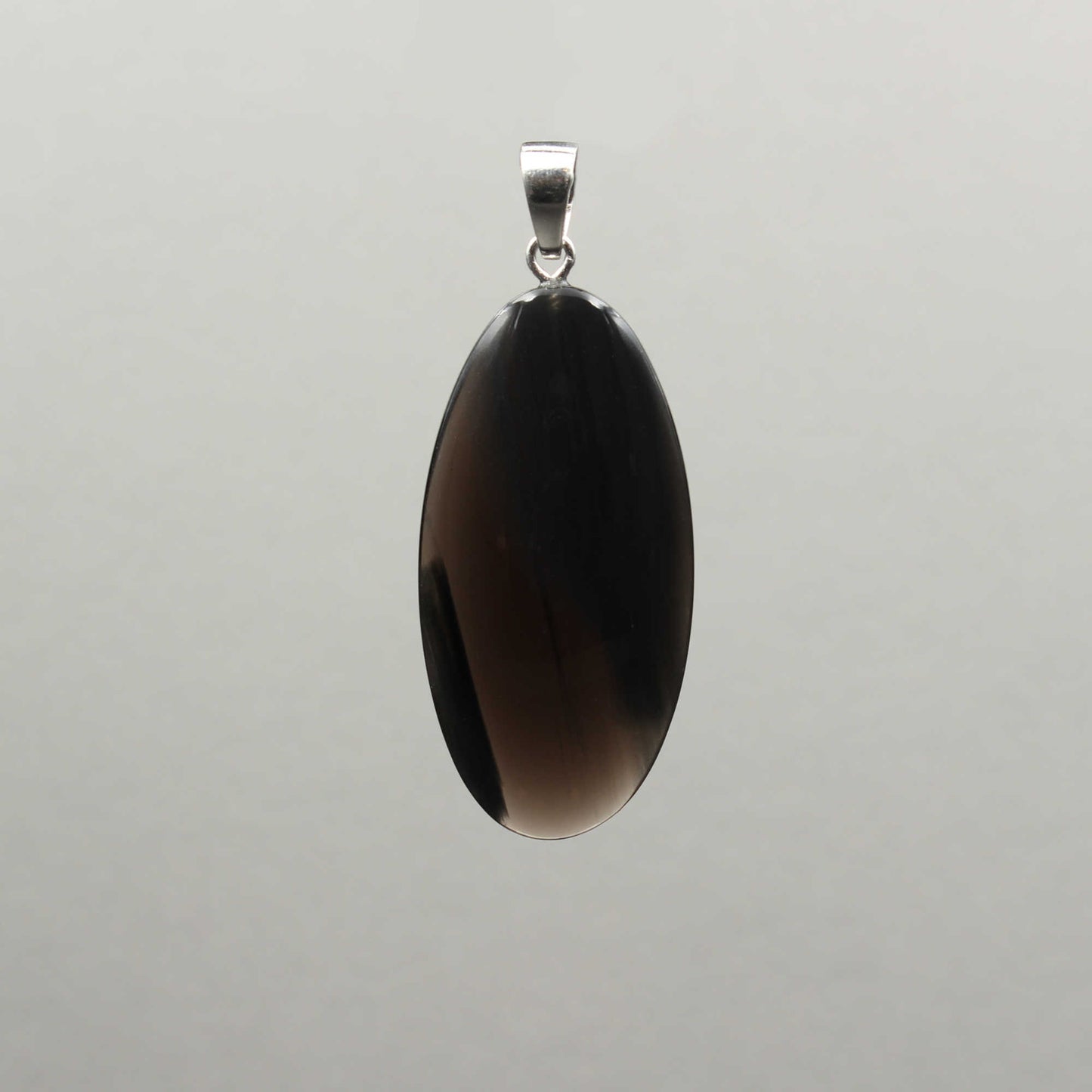 Schwarzer Obsidian Anhänger - Handarbeit