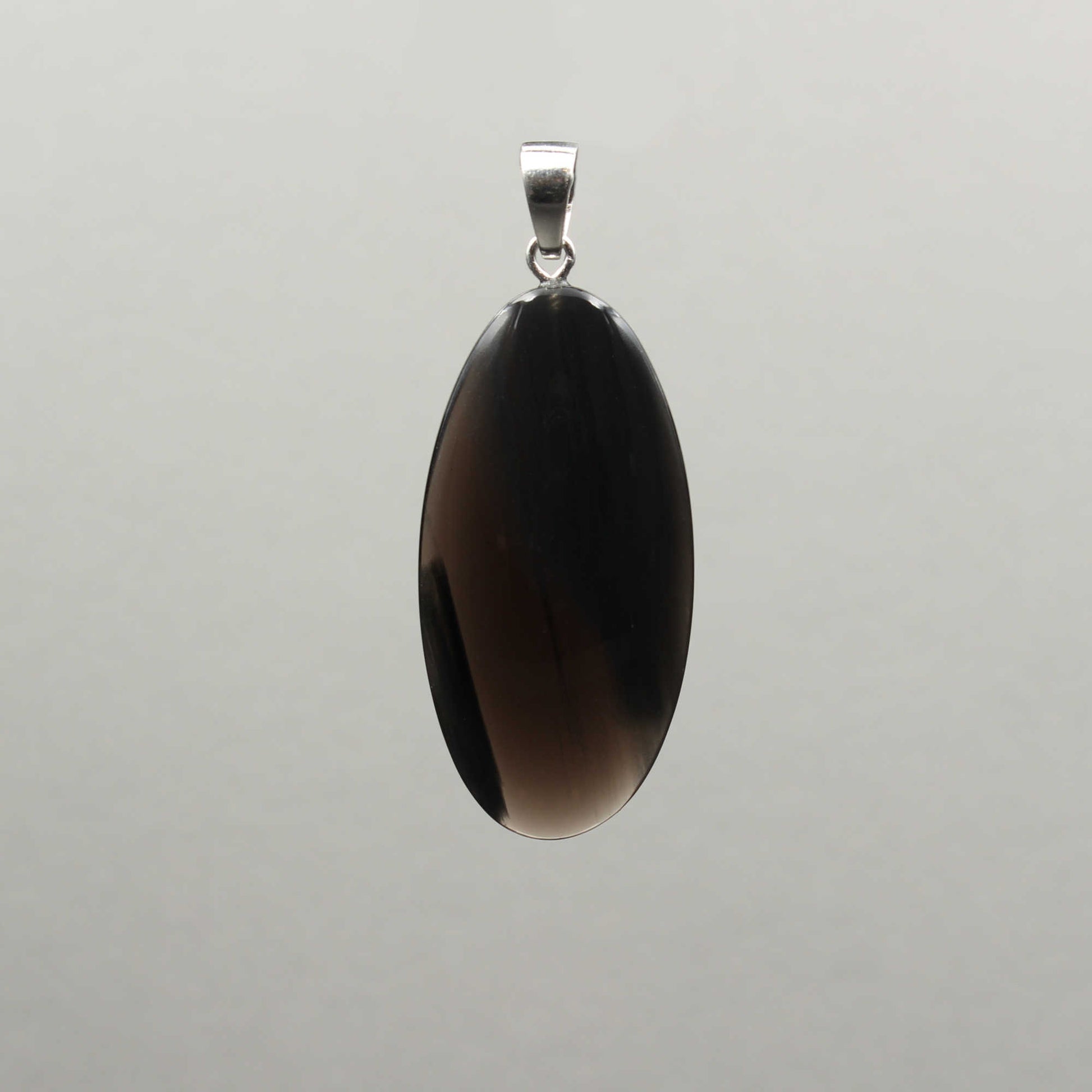 Schwarzer Obsidian Anhänger - Handarbeit