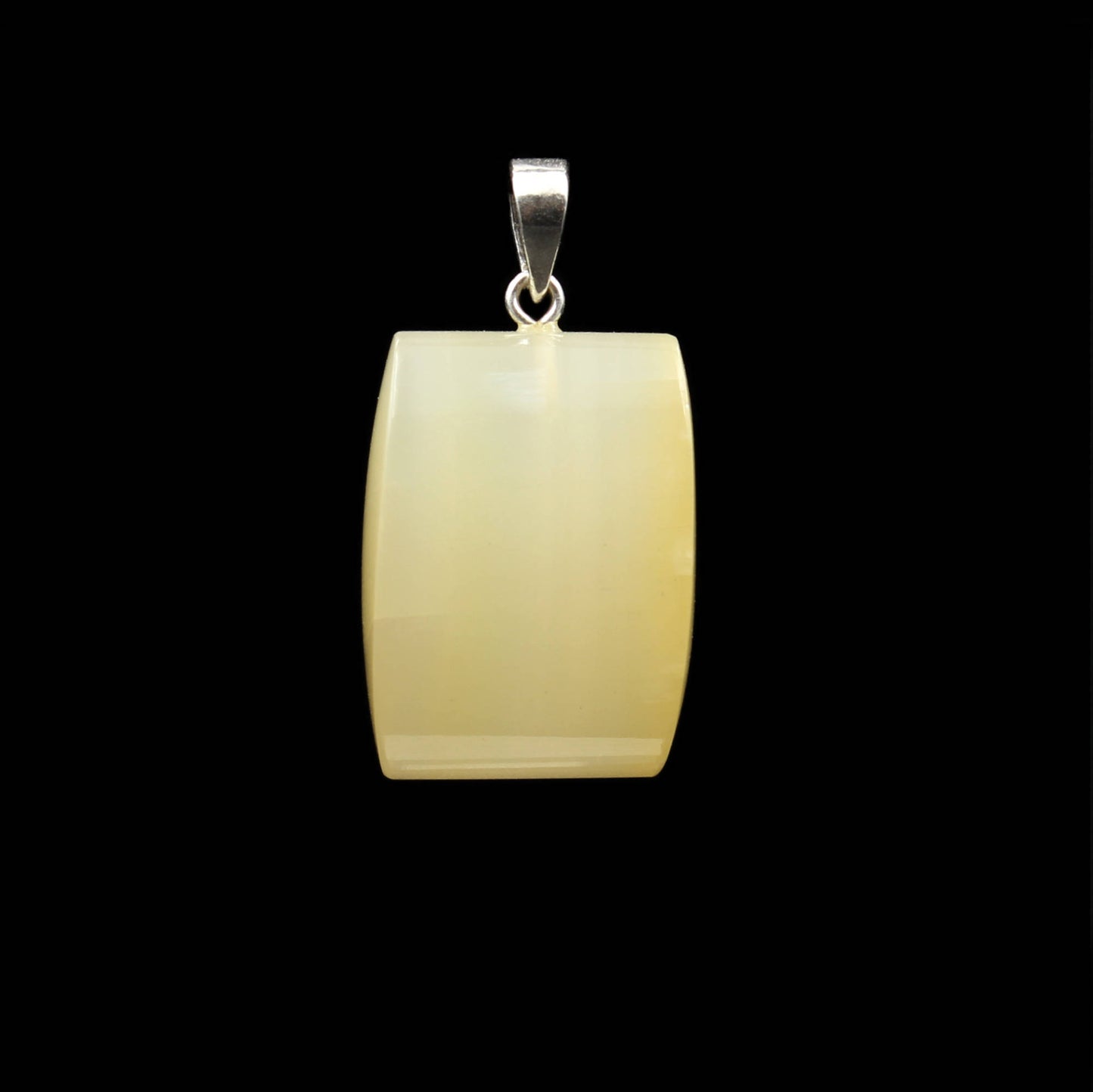 Baltic Sea jade (fibrous limestone) pendant - handmade