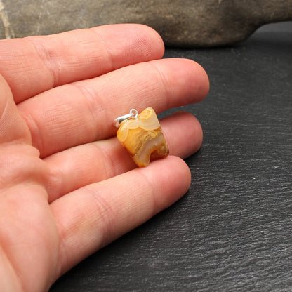 German Rhine Agate Pendant - Handmade