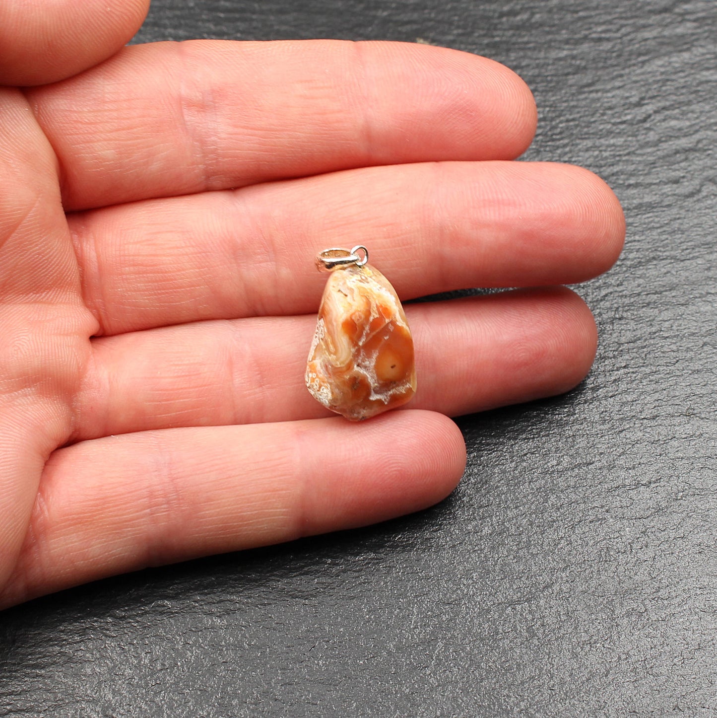 Rhein Achat Anhänger - Handarbeit