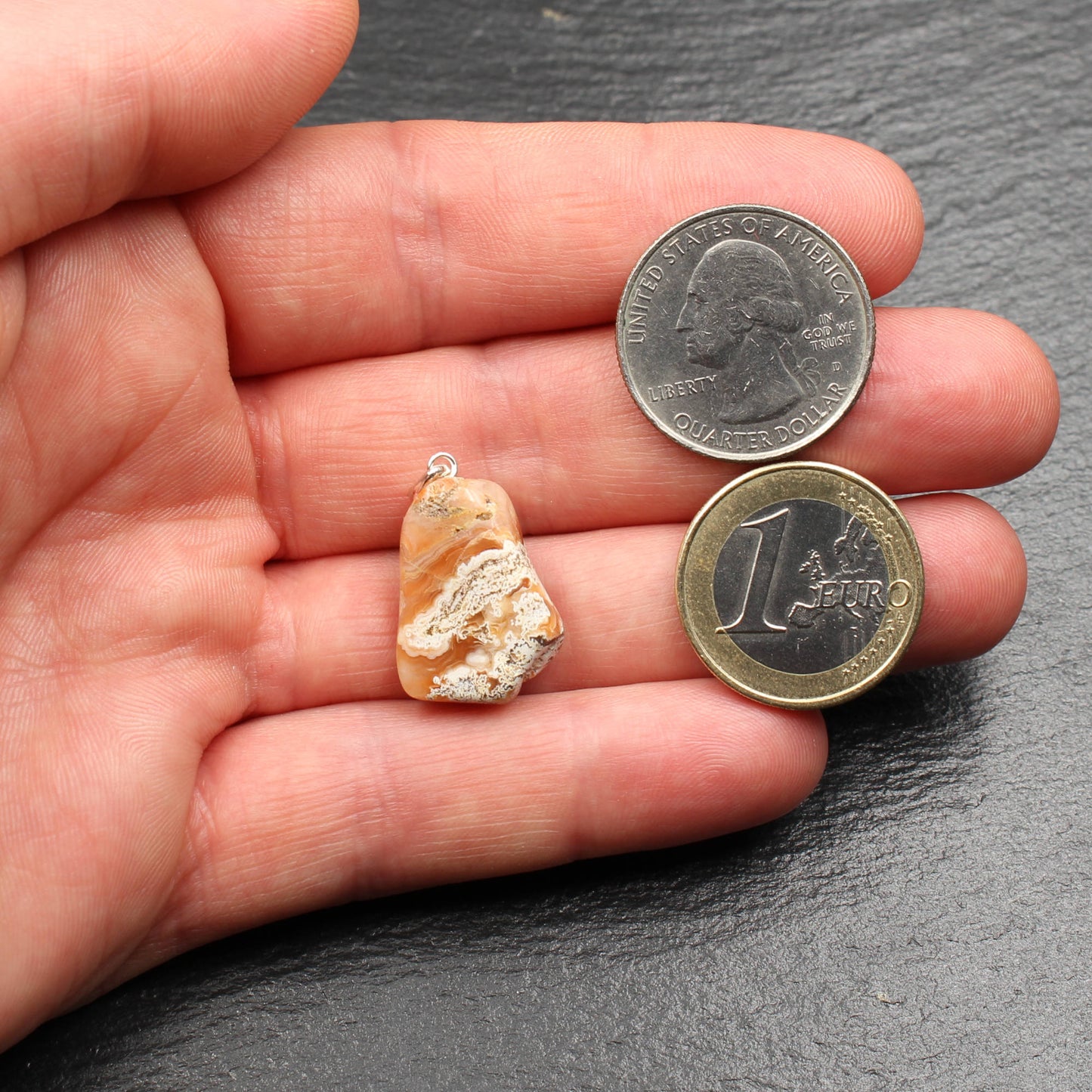 Rhein Achat Anhänger - Handarbeit