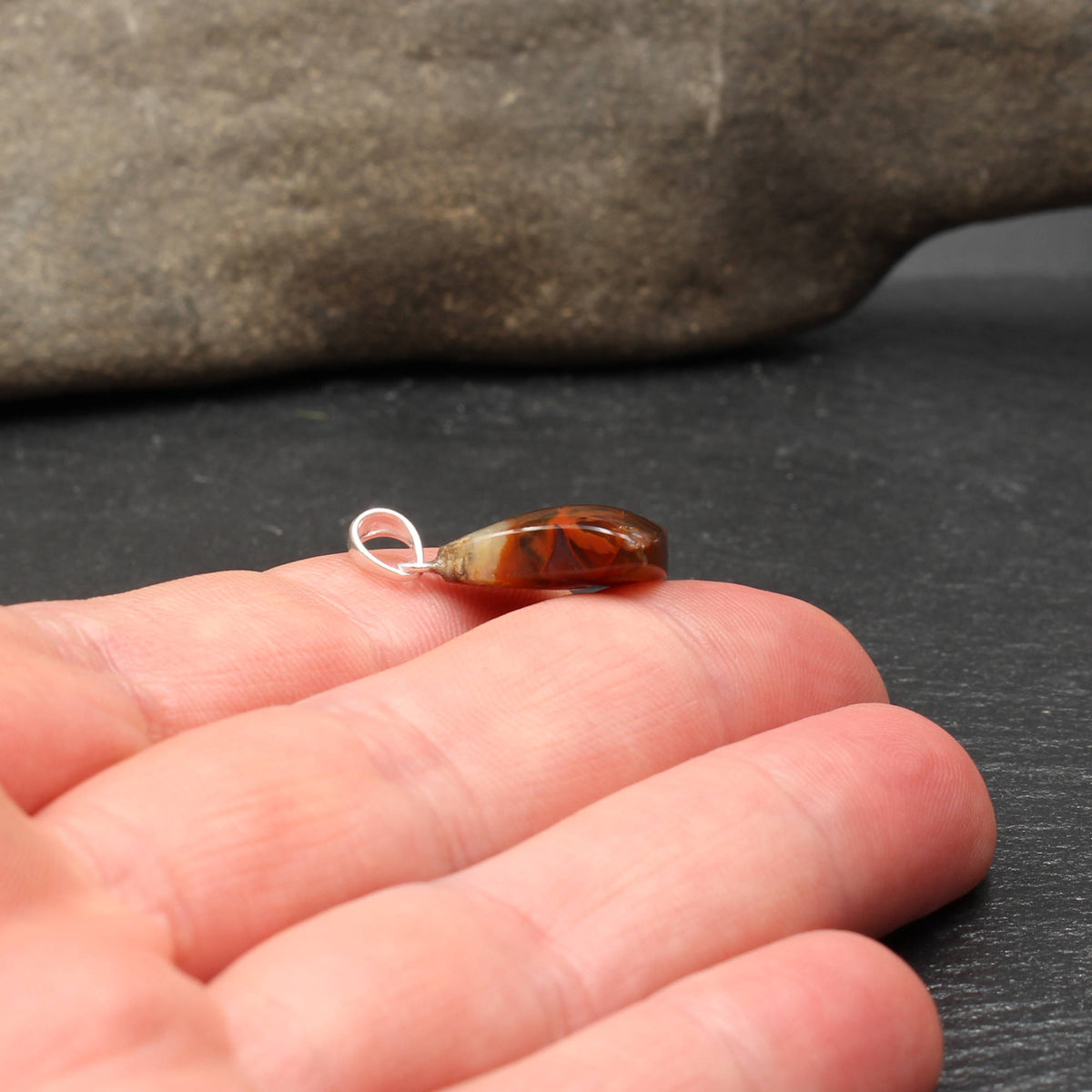 Rhine Agate Pendant - Handmade