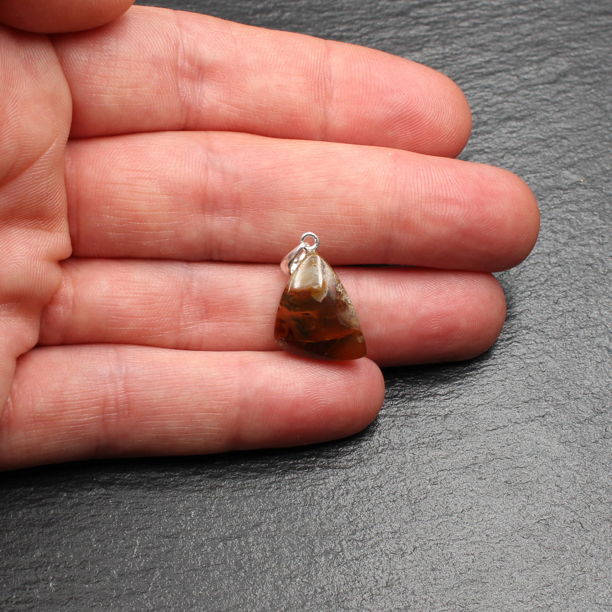 Rhine Agate Pendant - Handmade