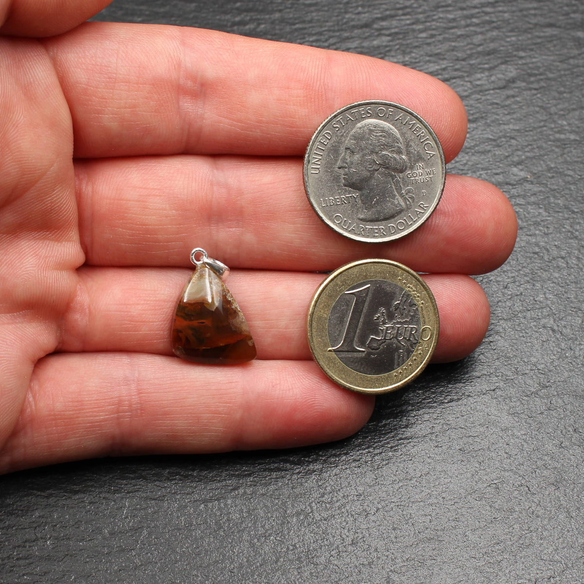 Rhine Agate Pendant - Handmade