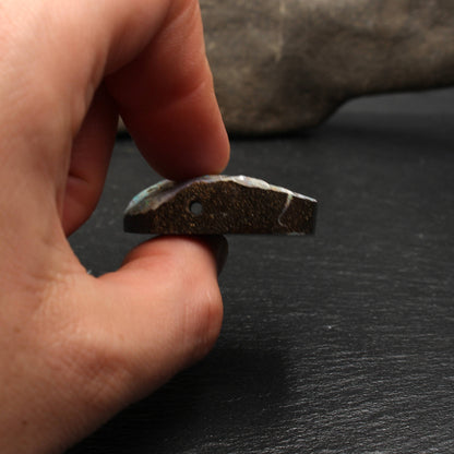 Australischer Boulder Opal Anhänger - Handarbeit aus Deutschland