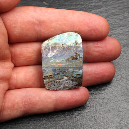 Australischer Boulder Opal Anhänger - Handarbeit aus Deutschland