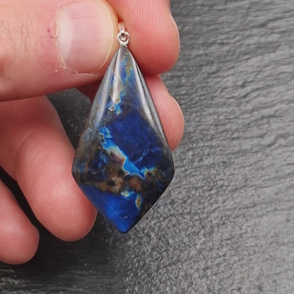 Finnischer Spektrolith Anhänger - Handarbeit aus Deutschland