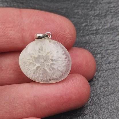 Scottish rock crystal / quartz pendant - handmade