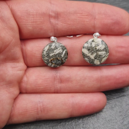 Andesite porphyry earrings - Handmade