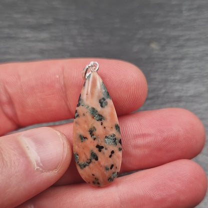 Scottish Isla Rose Pink Limestone Pendant - Handmade in Germany
