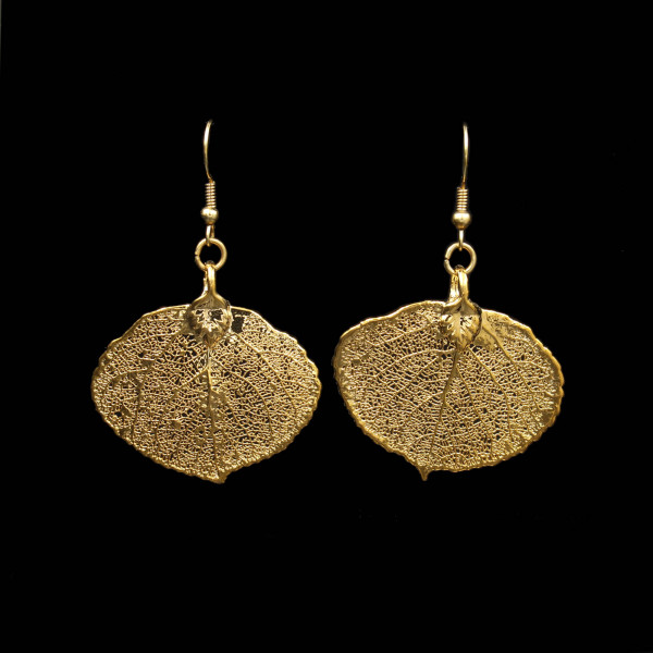 Aspen Leaf Earrings - Gold Plated