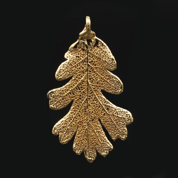 Eichenblatt Anhänger Gold Mittel