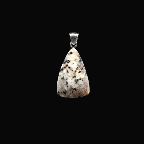 White Granite Pendant - Handmade